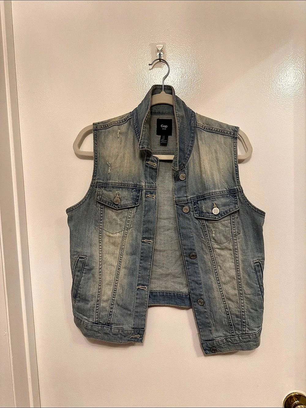 Gap Denim Vest Blue Size Medium